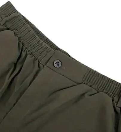 Men's Lightweight Multi-Pocket Cargo Pants Set with Drawstring Waist, Regular Fit Street Style