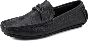 Men's Loafers Penny Loafer Genuine Leather Stitching Details Round Toe Lightweight Anti-Slip Slip Resistant Wedding Slip-ons
