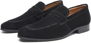 Mens Loafers Shoe Genuine Leather Nubuck Leather Penny Loafers Anti-Slip Slip Resistant Flexible Classic Fashion Slip-ons