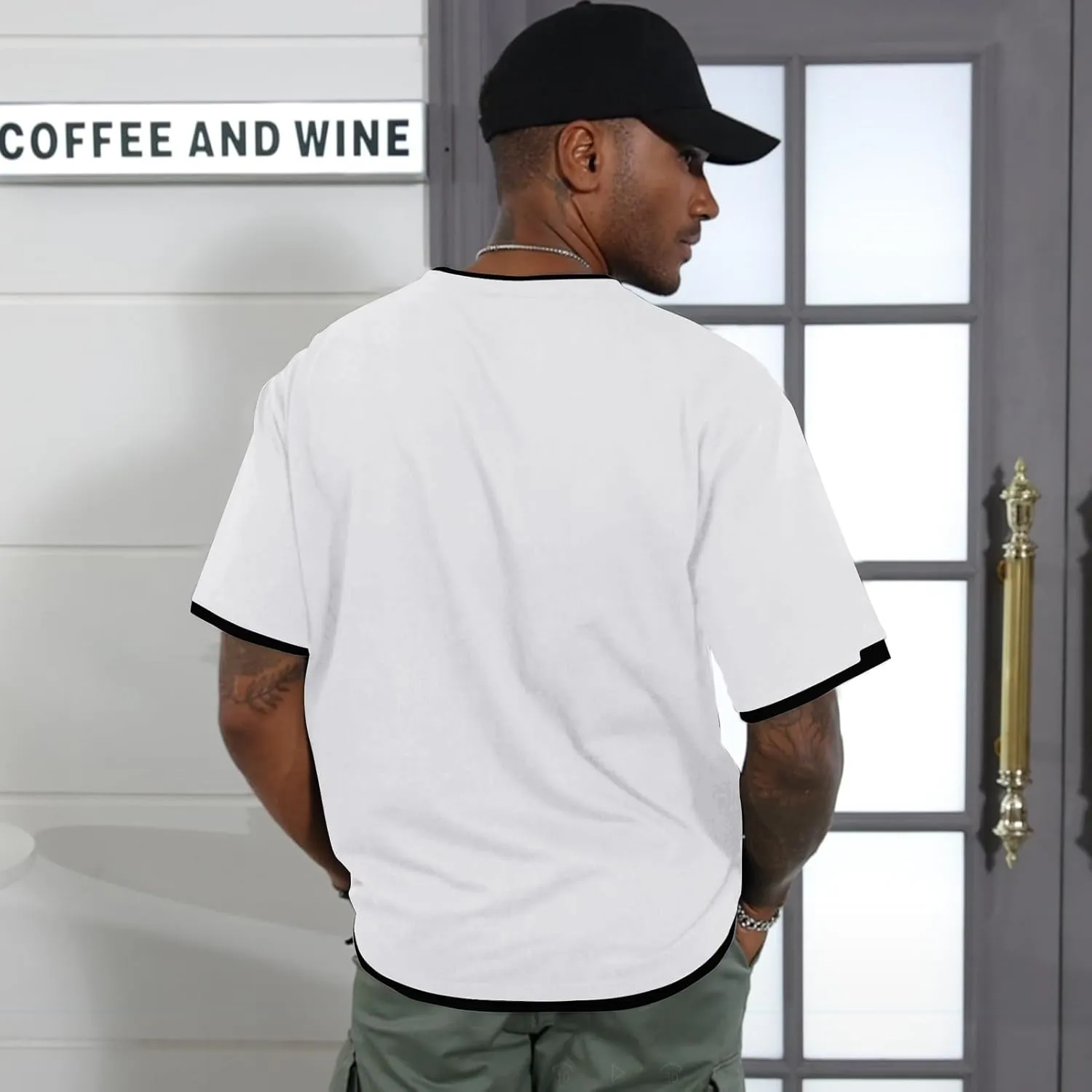 Men's T-Shirt, Unisex Casual Round Neck T-Shirt Japanese Street Style