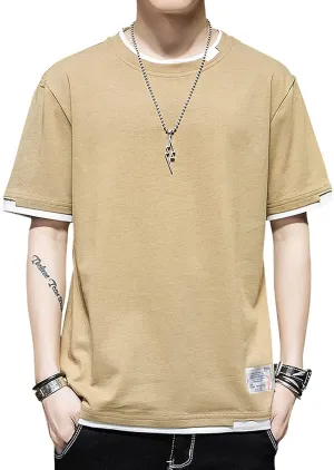 Men's T-Shirt, Unisex Casual Round Neck T-Shirt Japanese Street Style