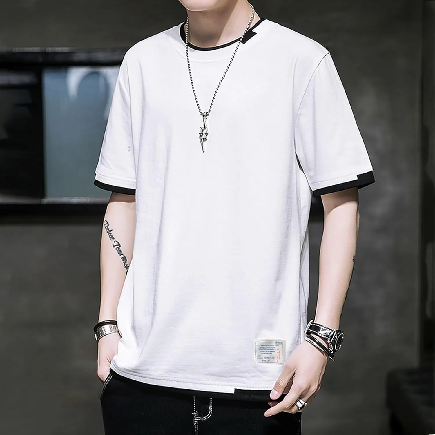 Men's T-Shirt, Unisex Casual Round Neck T-Shirt Japanese Street Style