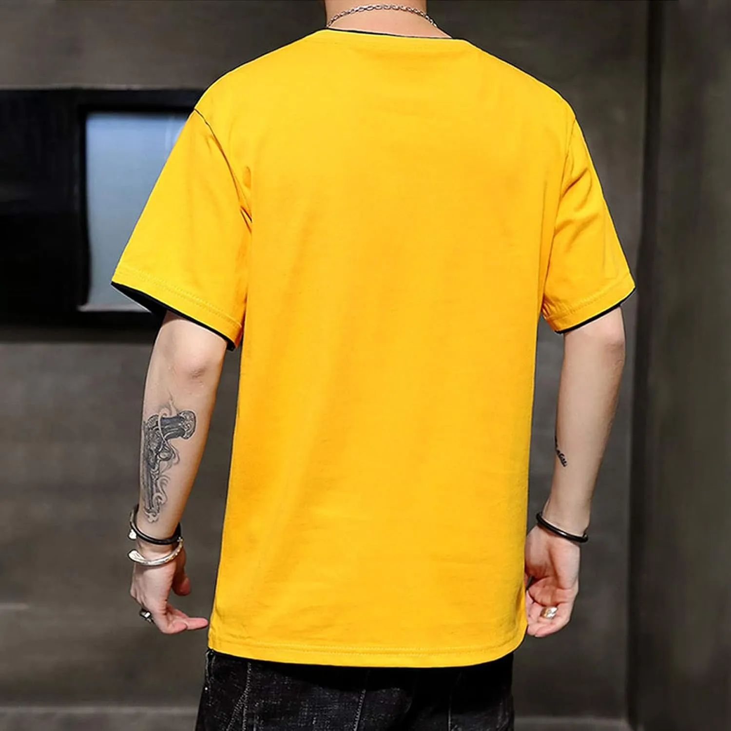 Men's T-Shirt, Unisex Casual Round Neck T-Shirt Japanese Street Style