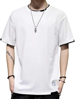 Men's T-Shirt, Unisex Casual Round Neck T-Shirt Japanese Street Style