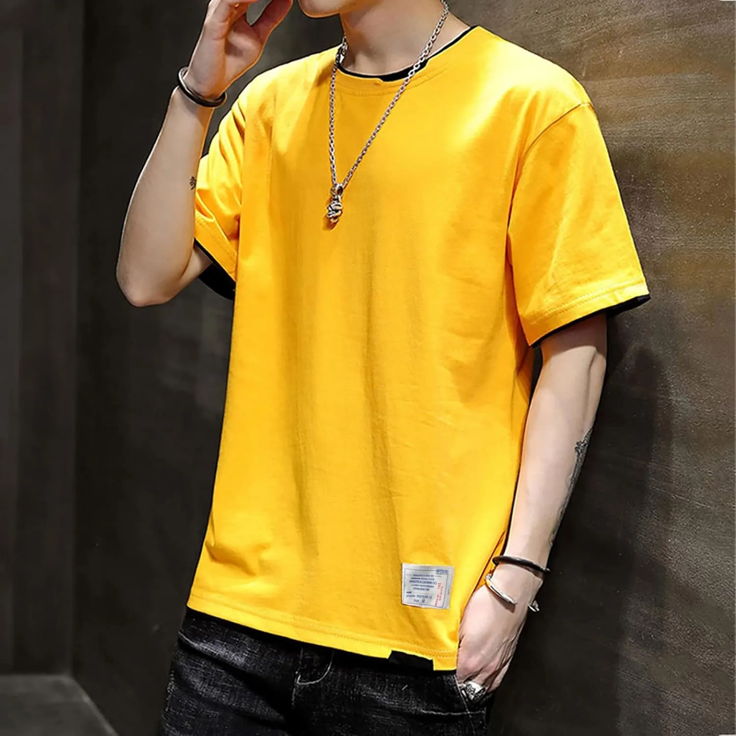Men's T-Shirt, Unisex Casual Round Neck T-Shirt Japanese Street Style