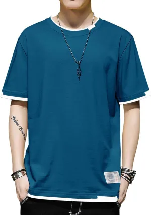Men's T-Shirt, Unisex Casual Round Neck T-Shirt Japanese Street Style