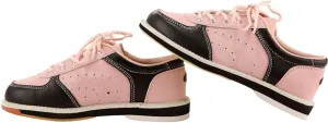 Mens Womens Bowling Shoes PU Leather Wear-Resistant Breathable Lightweight Bowls Shoes Bowling Trainers Comfortable Non-Slip Professional Indoor Bowling Shoes ( Color : Pink , Size : 12.5 Women/11 Men