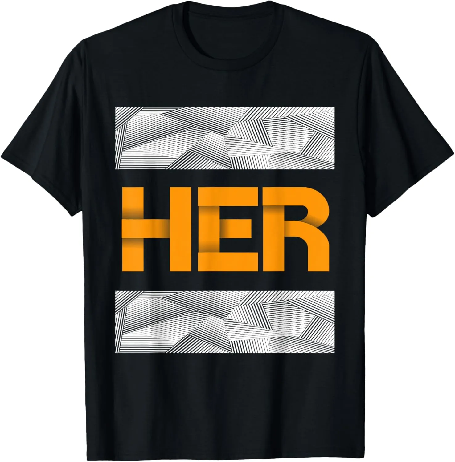 Orange She is HER Orange Color Graphic T-Shirt