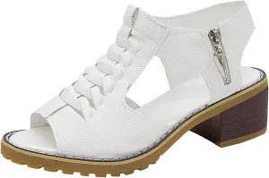 Orthopedic Sandals for Women Casual Fish Mouth WedgeSandals Peep Toe Cutout Zipper Chunky Heeled Sandal Thick Sole Wedge Slippers Comfortable Platform Slip On Shoes