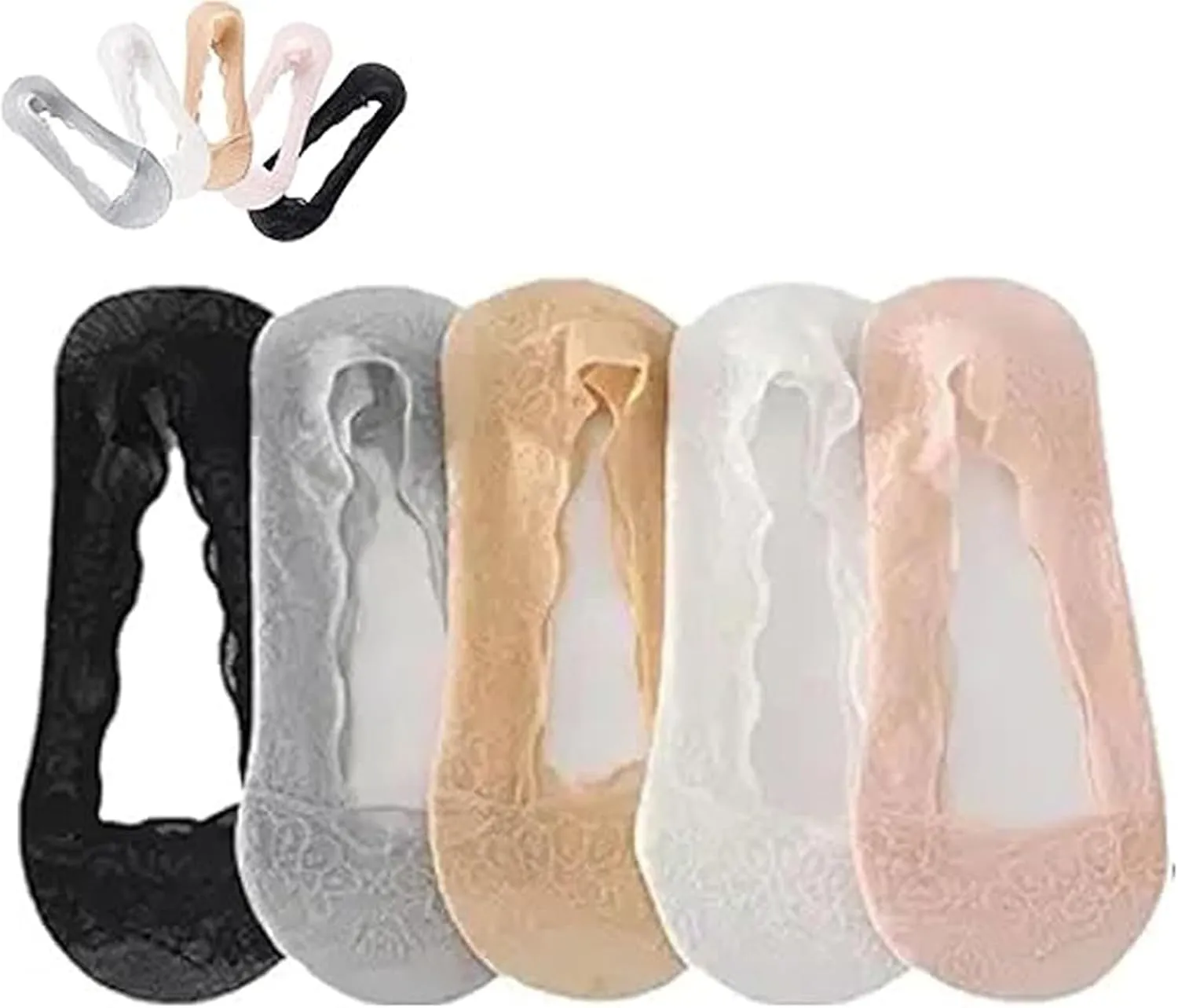 Pleteffect Socks, Mesh Lace No Show Liner for Women, For Women's Summer Sweat-Absorbent and Non-slip Socks