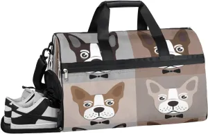 Puppy Lover Sports Gym Bag with Wet Pocket & Shoes Compartment Waterproof Workout Duffel Bag for Women and Men Weekender Overnight Duffle Bag Travel Carry-on Tote