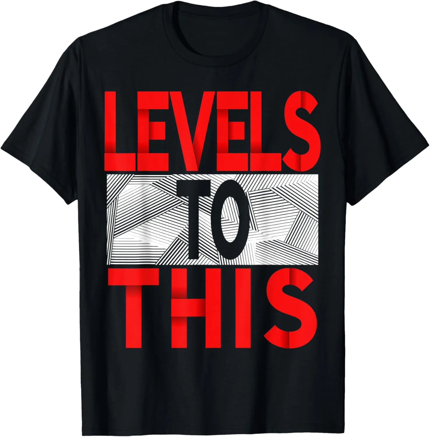Red & White Levels To This Red & White Color Graphic T-Shirt