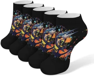 Sailfish Watercolor 5 Pairs Low Cut Ankle Socks for Men Women Athletic Running Socks No Show Breathable