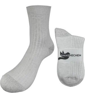 Silver Crew Work Socks for Men Women – Breathable, Moisture-Wicking, Durable Fit, All-Day Comfort