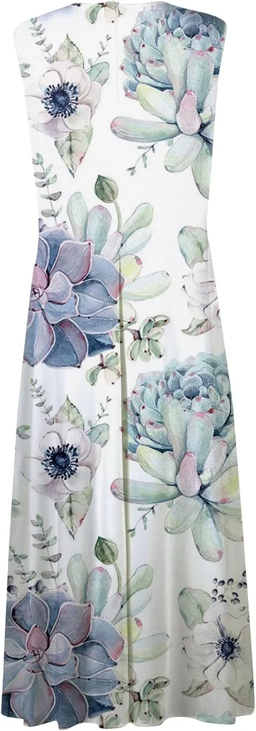 Summer Dresses for Women 2023 Dressy Deep V Neck Cold Shoulder Sleeve Maxi Dyeing Print Floor Length Gown Dresses