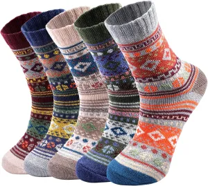 Tavaleu Womens Wool Socks - Soft Cozy Winter Warm Socks for Women Crew Socks Casual