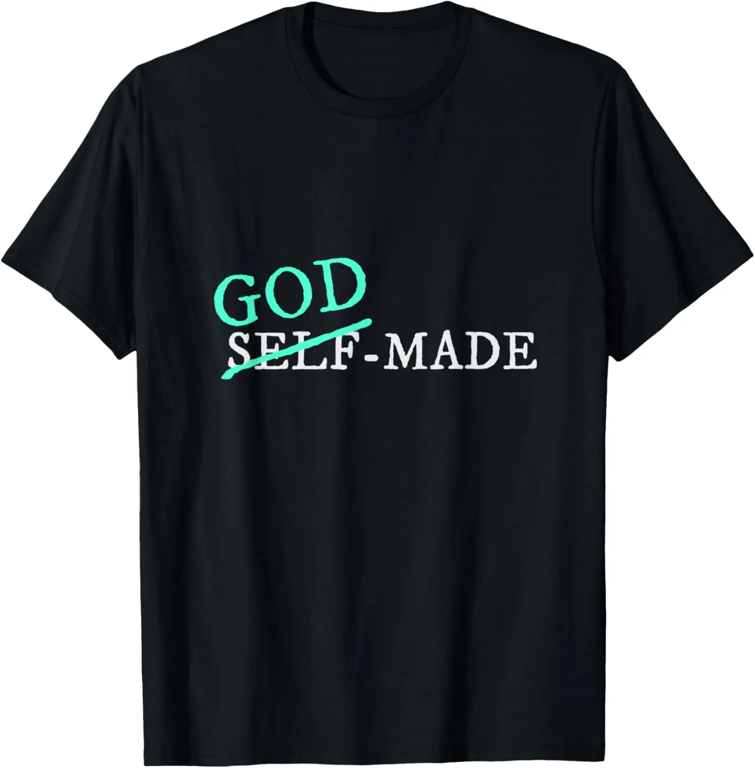 Teal Aqua God-Made Teal Aqua Graphic T-Shirt