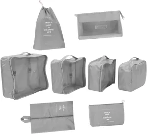 Travel Accessories Bag Set 8pcs Waterproof Packing Cubes Luggage Organizers Suitcase Organizers for Packing