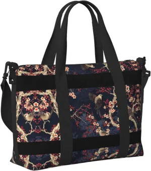 Travel Bag for Weekend Trips, Airplane Carry-On with Adjustable Strap, Bird (6)