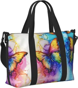 Travel Bag for Weekend Trips, Airplane Carry-On with Adjustable Strap, Butterfly (10)