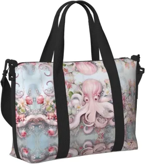 Travel Bag for Weekend Trips, Airplane Carry-On with Adjustable Strap, Octopus (4)