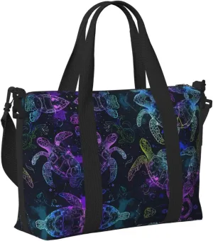 Travel Bag for Weekend Trips, Airplane Carry-On with Adjustable Strap, Sea Turtle (6)