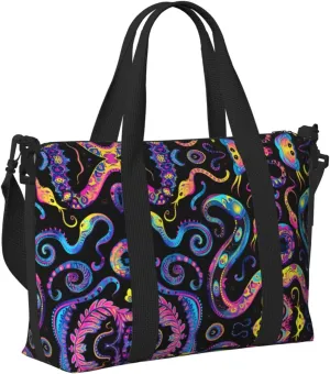 Travel Bag for Weekend Trips, Airplane Carry-On with Adjustable Strap, Snake (9)