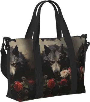 Travel Bag for Weekend Trips, Airplane Carry-On with Adjustable Strap, Wolf (2)