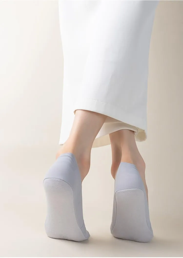 Ultra Thin Liner Socks Non Slip Combed Cotton No Show Socks, 4 Pairs Lightweight Breathable Sock