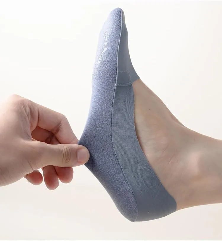 Ultra Thin Liner Socks Non Slip Combed Cotton No Show Socks, 4 Pairs Lightweight Breathable Sock