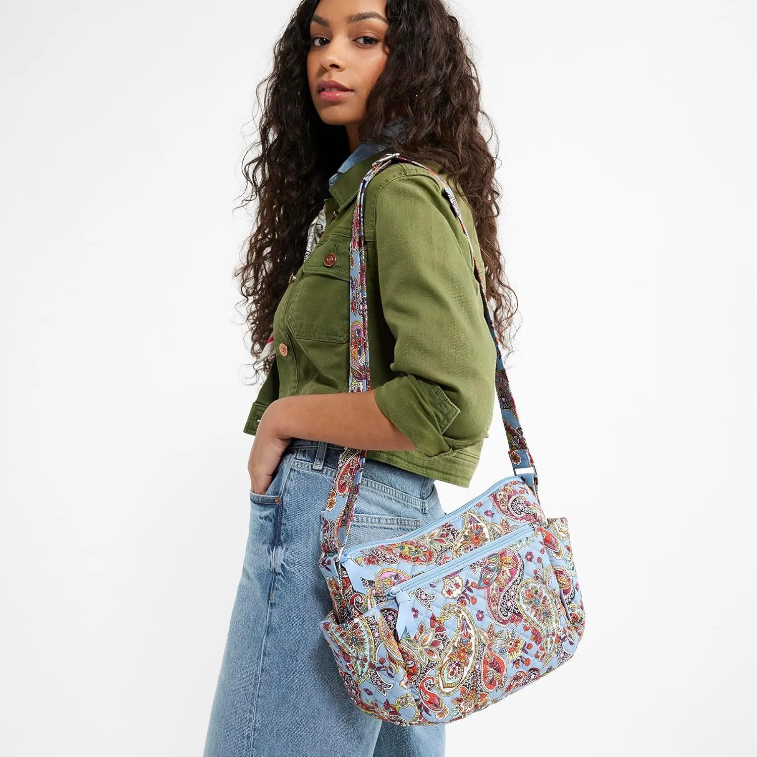 Vera Bradley Women's Cotton on The Go Crossbody Purse