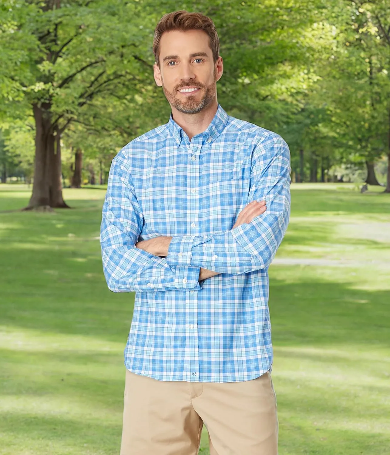 vineyard vines Men's On-The-go Brrr Gingham Shirt