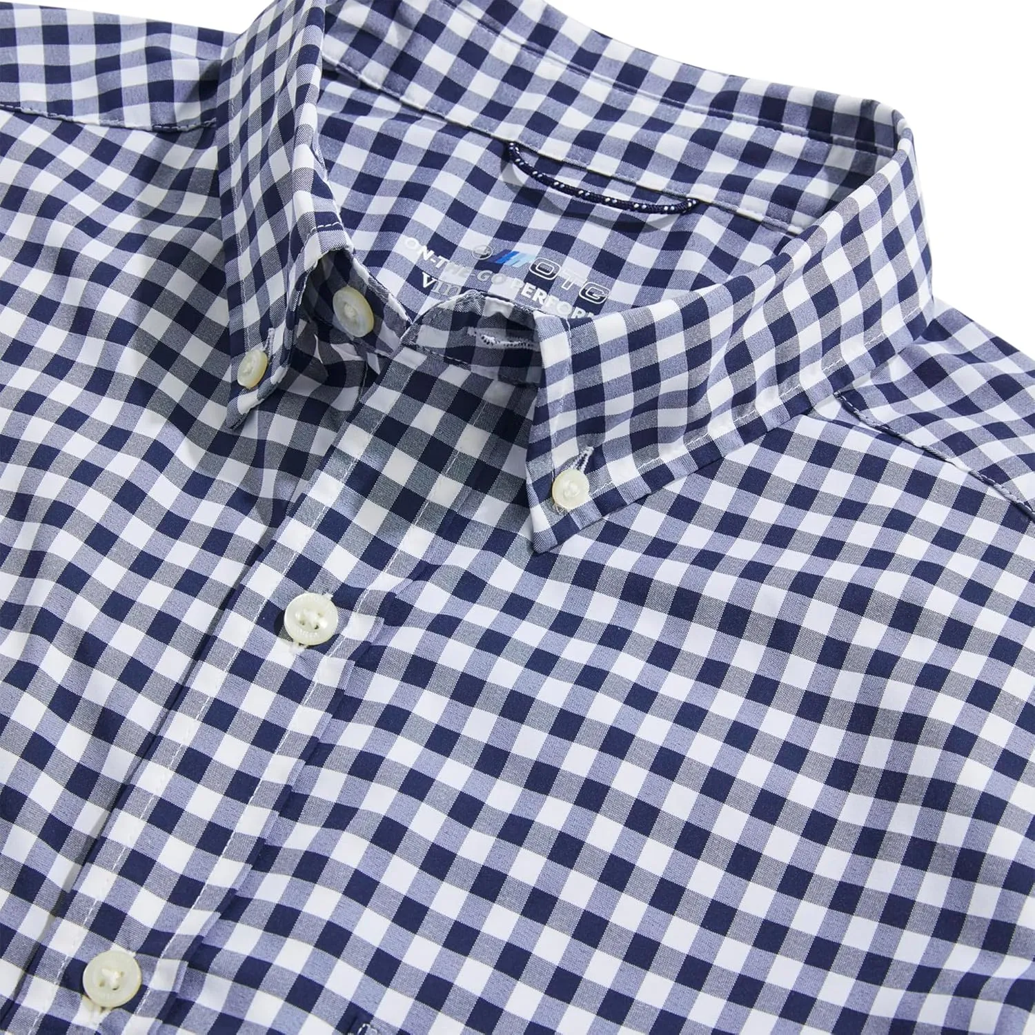 vineyard vines Men's On-The-go Nylon Gingham Shirt