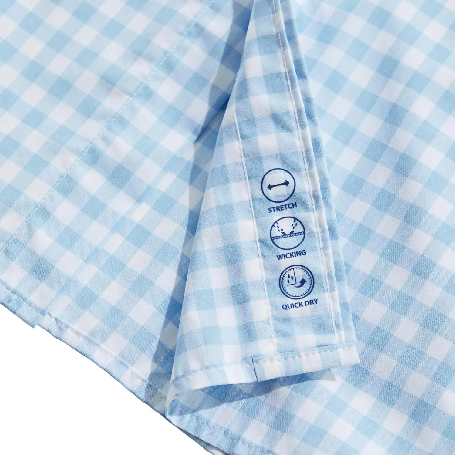 vineyard vines Men's On-The-go Nylon Gingham Shirt