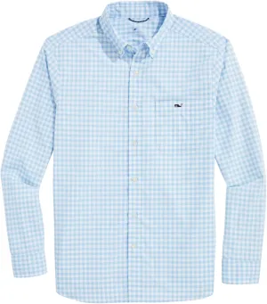 vineyard vines Men's On-The-go Nylon Gingham Shirt