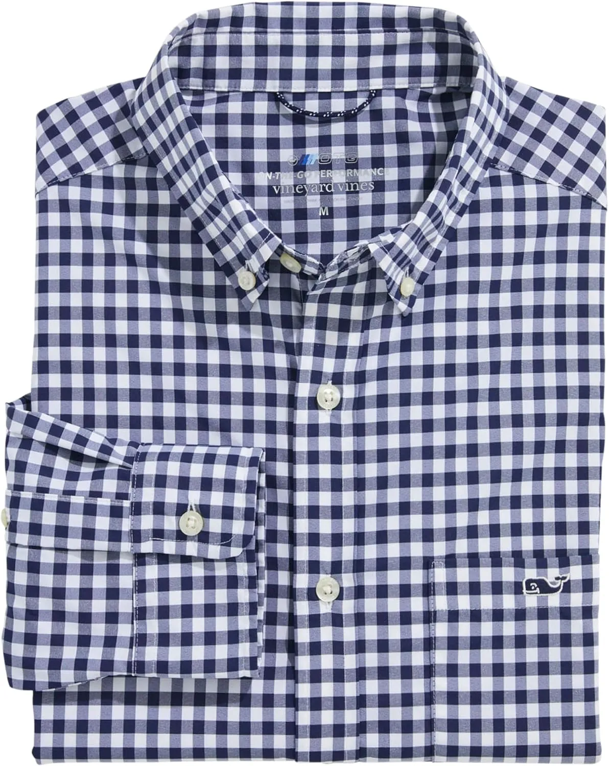 vineyard vines Men's On-The-go Nylon Gingham Shirt