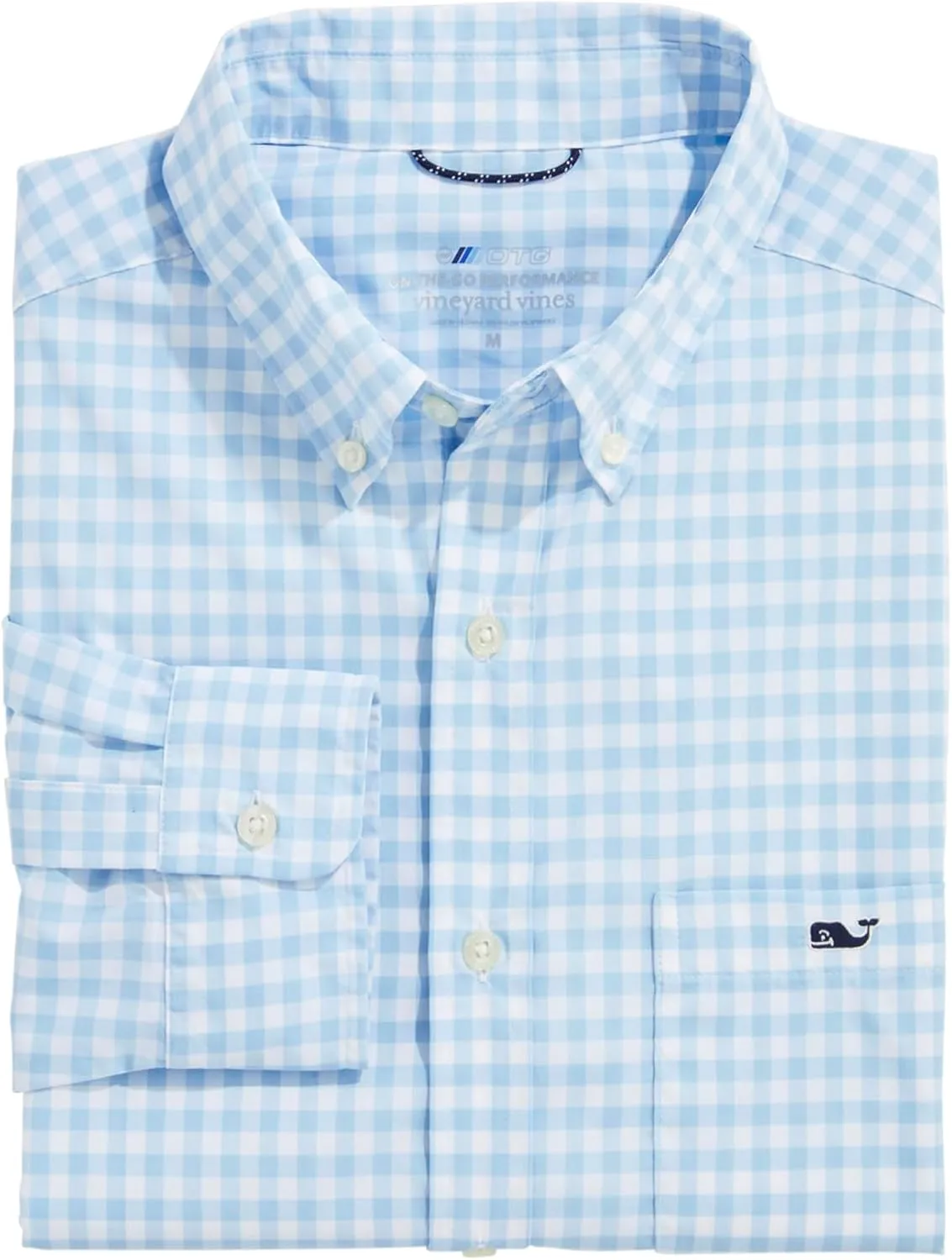vineyard vines Men's On-The-go Nylon Gingham Shirt
