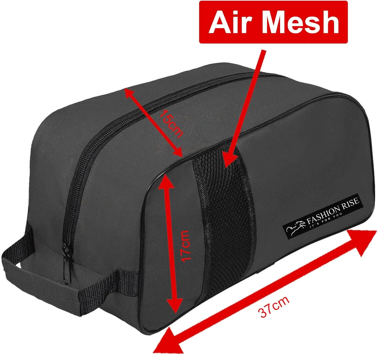 Waterproof Sports Boot/Shoe/Travel Bag for Football Cricket Rugby Golf Toiletry Gym for Boy/Girl Men/Women (Grey)