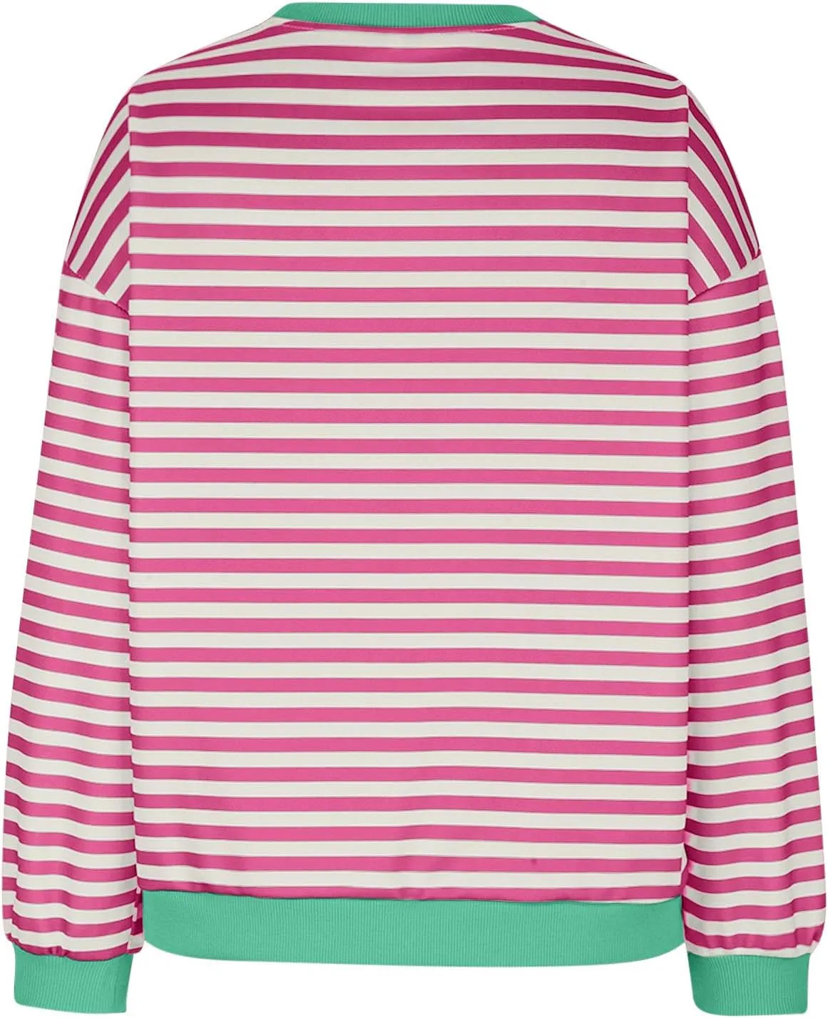 Winter Color Striped Clothes Crew Neck Long Sleeve Sweatshirts Plus Size Comfy Soft Outfits Simple Pullover