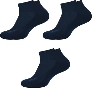 Women's Ankle Socks,Pack of 3, Color - 3 Navy Blue, Size - 6 to 9, Running Athletic Cotton Loafers Shoes Casual Wear|Sports Gym Active Everyday Sock