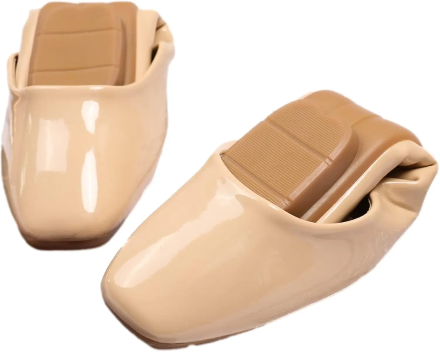 Women's Ballet Flats Pointed-Toe Microfiber Leather Slip-on Dress Pumps Shoes