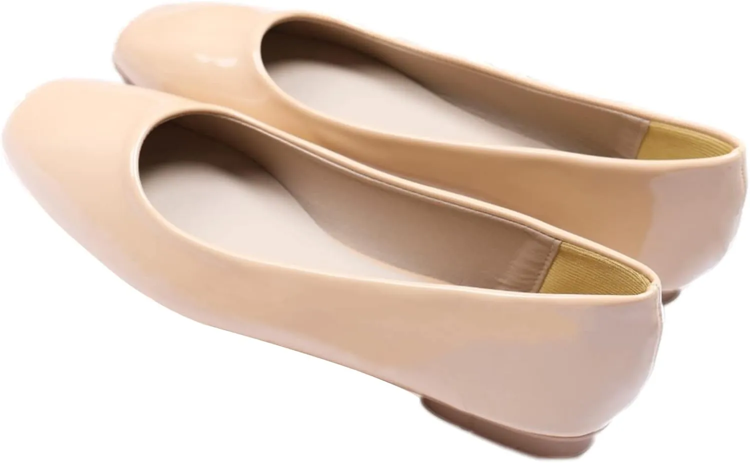 Women's Ballet Flats Pointed-Toe Microfiber Leather Slip-on Dress Pumps Shoes