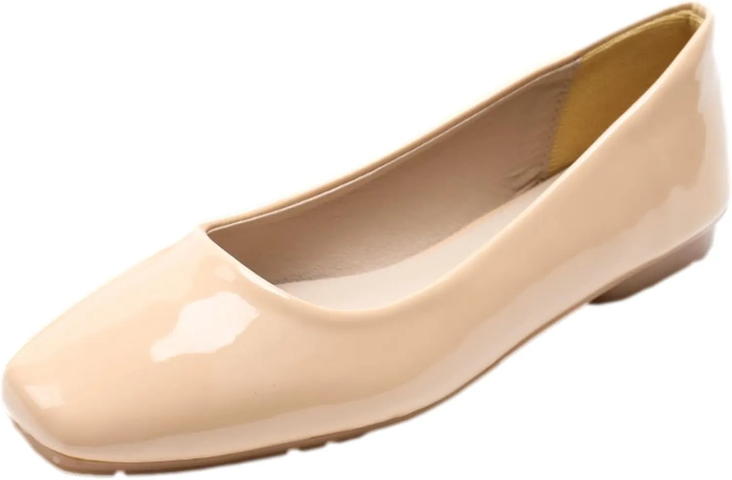 Women's Ballet Flats Pointed-Toe Microfiber Leather Slip-on Dress Pumps Shoes
