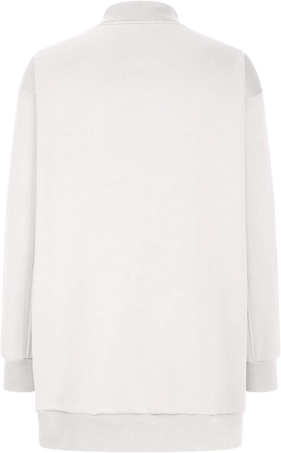 Women's Cute Oversized Hoodies,Casual V Neck Long Sleeve Fleece Sweatshirts Pullover Sweaters, Cute Basic Tops