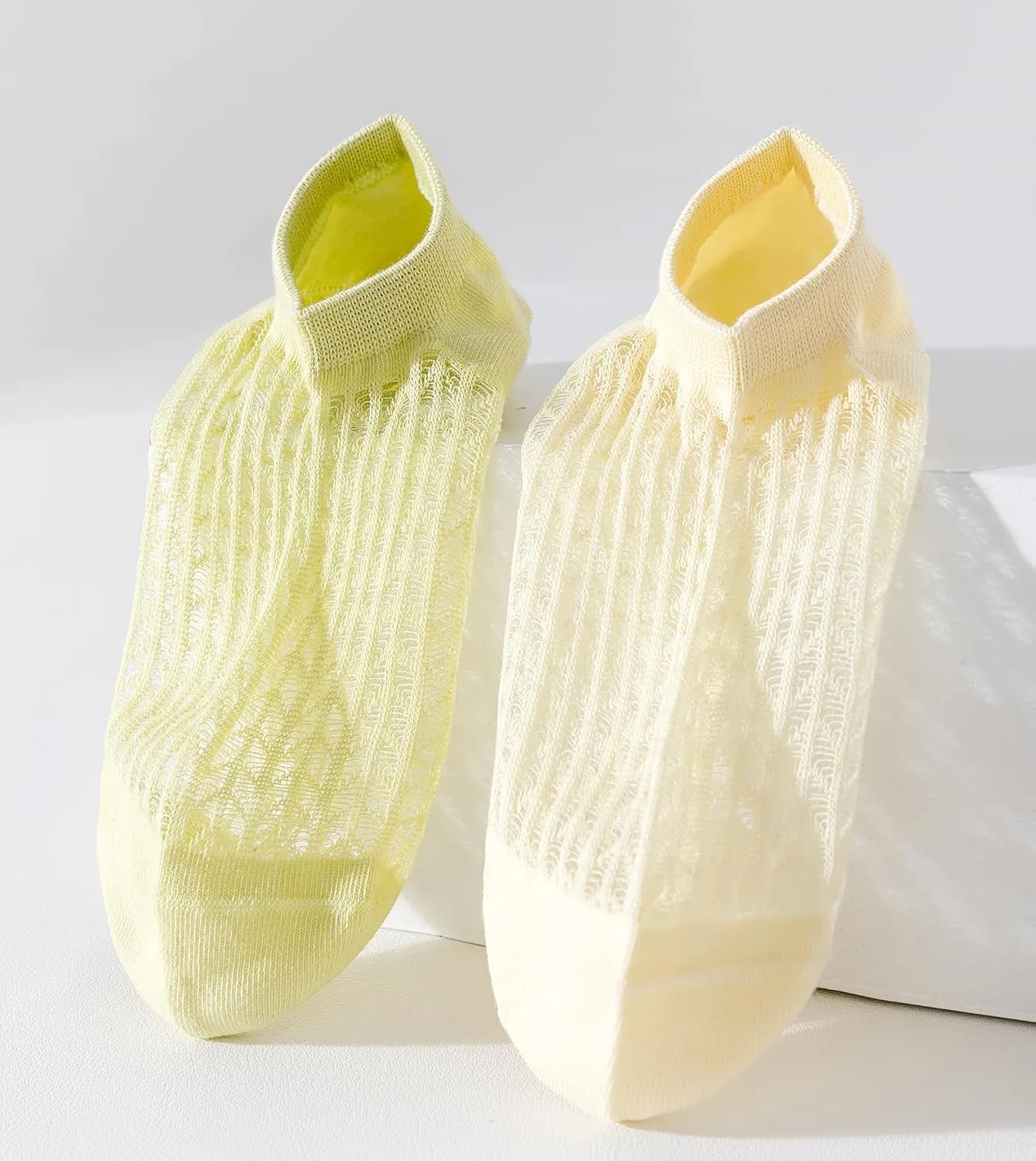 Women's Leaf Mesh No-Show Sheer Socks 6-Pack, Low-Cut Invisible Sock for Shoe Size 5-8