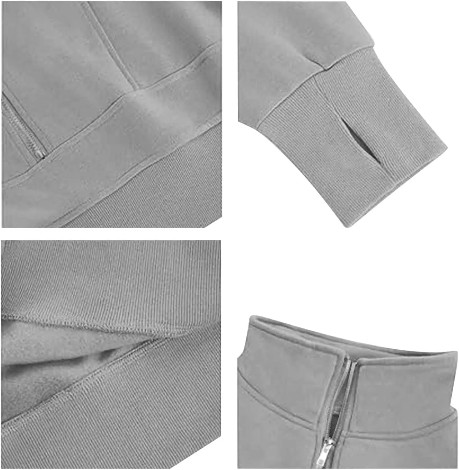 Womens Oversized Half Zipper Cropped Hoodies Sweatshirts Pullover,Long Sleeve V Neck Casual Lucky Tunic Comfy Tops