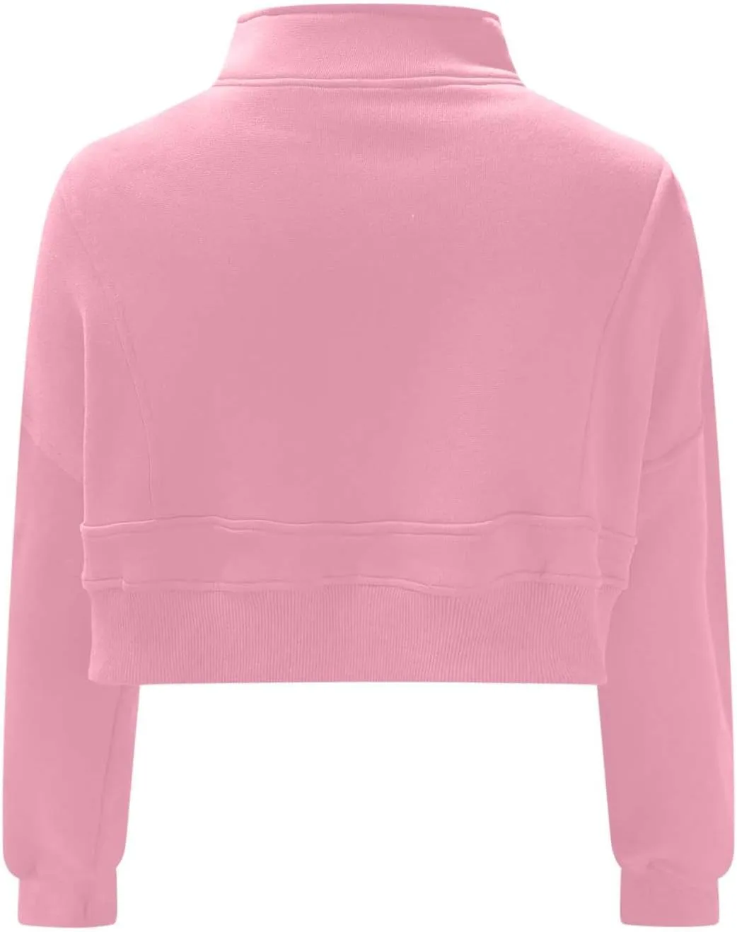 Womens Oversized Half Zipper Cropped Hoodies Sweatshirts Pullover,Long Sleeve V Neck Casual Lucky Tunic Comfy Tops