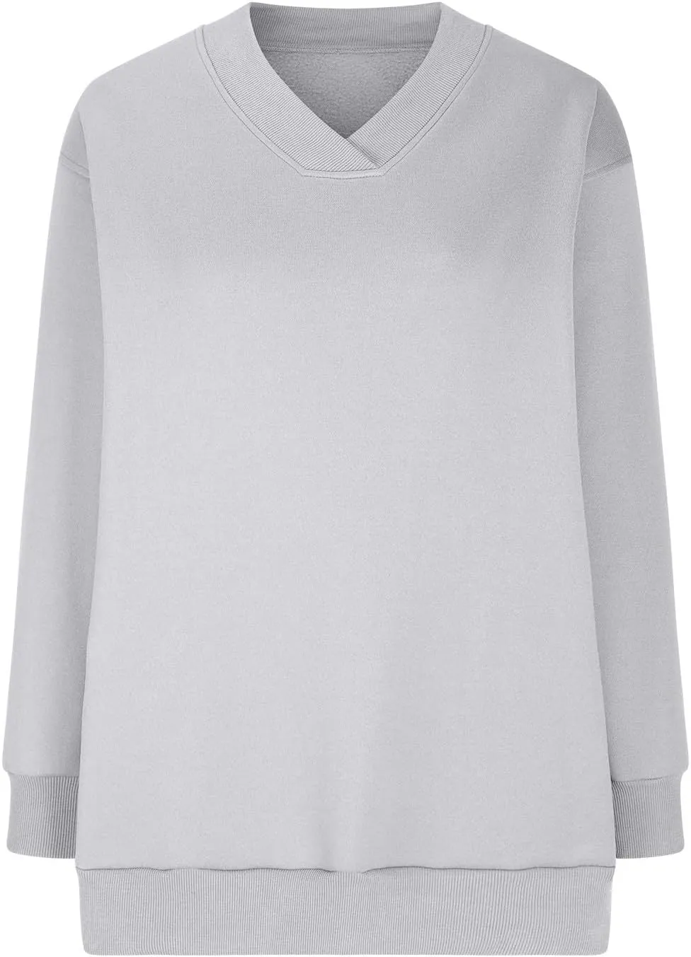 Women's Oversized Hoodies Sweatshirt,Casual V Neck Long Sleeve Pullover Tunic Comfy Basic Tops, Comfy Sweaters