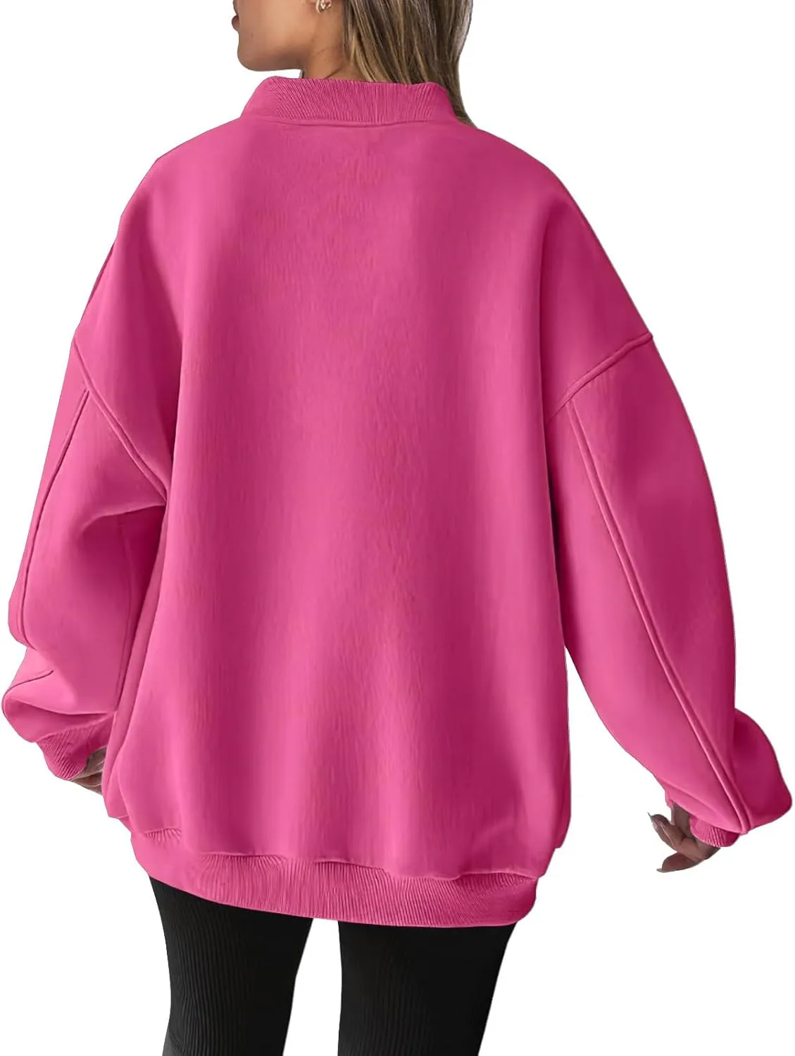 Women's Oversized Hoodies Sweatshirt,Casual V Neck Long Sleeve Pullover Tunic Comfy Basic Tops, Comfy Sweaters