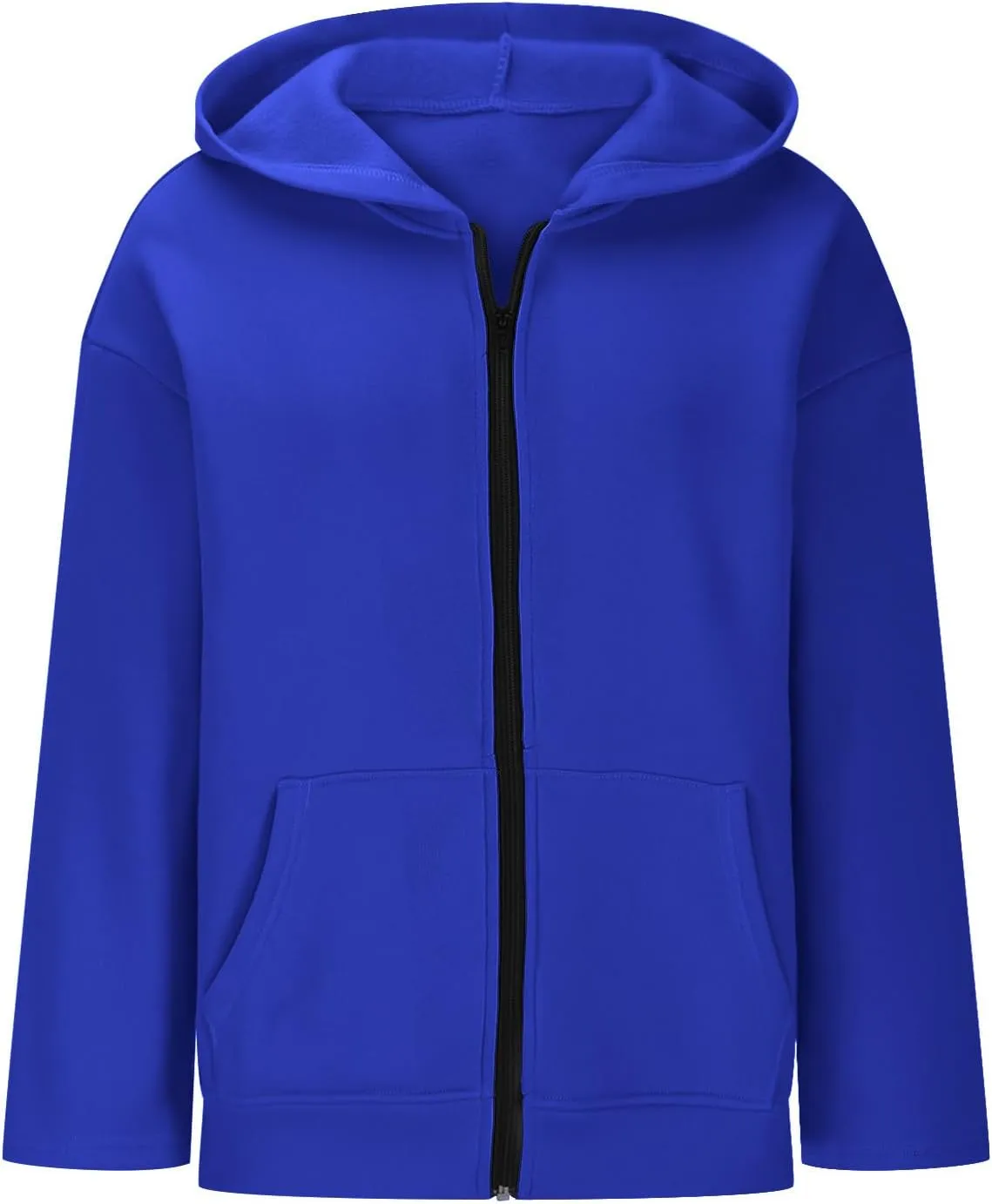 Women's Oversized Zipper V-Neck Hoodies Sweatshirt,Casual Fashion Long Sleeve Pullover Tunic Comfy Basic Tops